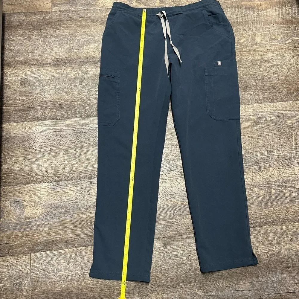 Figs Blue Cargo Pants with Elastic Waistband